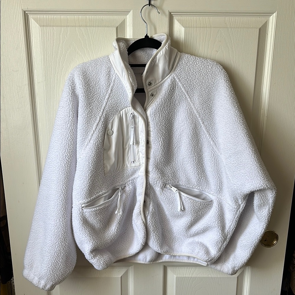 FP Movement White Teddy Jacket